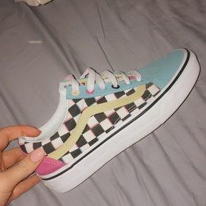 Vans checkered and multicolored